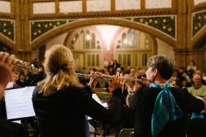 Flötengruppe des Utopia Orchesters im Konzert am 3.12.2018, Foto: Markus Weber